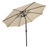 Lichfield Beige 2.7m Tilt Parasol LEDs