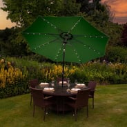 Lichfield Green 2.7m Tilt Parasol with LEDs