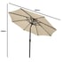 Lichfield Beige 2.7m Tilting Parasol Dimensions