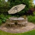 Lichfield Beige 2.7m Tilting Parasol with LEDs