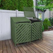 Lichfield Double Wheelie Bin Storage Sage Green