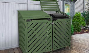 Lichfield Double Wheelie Bin Storage Sage Green