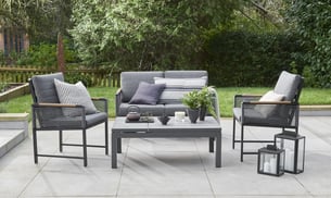 Belmount 4 Seater Sofa Set with Lift Table Grey