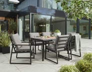 Hemsby 6 Seat Garden Dining Set Taupe