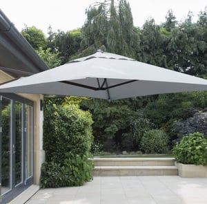 Garden Must Haves 2m Wall Mounted Cantilever Parasol Grey