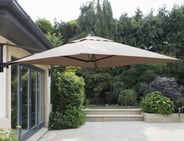 Garden Must Haves 2m Wall Mounted Cantilever Parasol Taupe