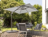 Garden Must Haves Royce Junior 2.5m Cantilever Parasol Soft Grey