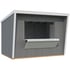 Palmako Kira 3.5m x 2.3m Wooden Kiosk Grey and White Paint