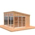 Palmako Nova 3.5m x 4m Pent Log Cabin Brown Dip