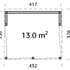 Palmako Nova 3.5m x 4m Pent Log Cabin Dimensions