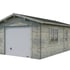 Palmako Roger 3.6m x 5.5m Wooden Garage Metal Door Grey Dip