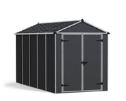 Palram Canopia 6x12 Plastic Rubicon Dark Grey Shed