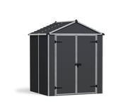 Palram Canopia 6x5 Plastic Rubicon Dark Grey Shed