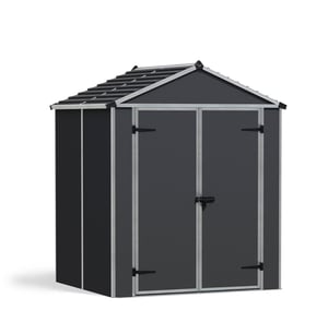 Palram Canopia 6x5 Plastic Rubicon Dark Grey Shed