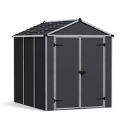 Palram Canopia 6x8 Plastic Rubicon Dark Grey Shed