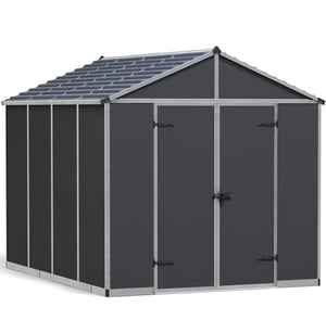 Palram Canopia 8x10 Rubicon Plastic Dark Grey Shed