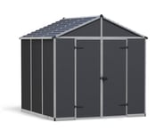 Palram Canopia 8x8 Rubicon Plastic Dark Grey Shed