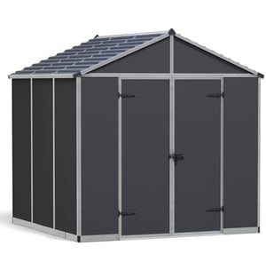 Palram Canopia 8x8 Rubicon Plastic Dark Grey Shed