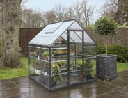 Palram Canopia Harmony 6x6 Grey Greenhouse - Clear Polycarbonate