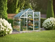 Palram Canopia Harmony 6x8 Silver Greenhouse - Clear Polycarbonate