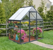 Palram Canopia Hybrid 6x4 Grey Polycarbonate Greenhouse