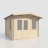 Power 10x12 Chalet Log Cabin 28mm Doors Left