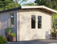 Power 10x14 Chalet Log Cabin 28mm