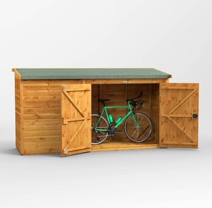 Power 10x3 Pent Wooden Bike Shed