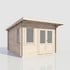 Power 12x14 Pent Log Cabin 28mm Door Right