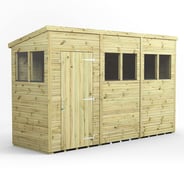 Power 12x4 Premium Pent Wooden Shed