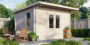 Power 14x10 Pent Log Cabin 28mm