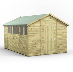 Power 14x10 Premium Apex Wooden Shed