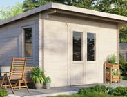 Power 14x12 Pent Log Cabin 28mm