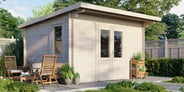 Power 14x12 Pent Log Cabin 28mm