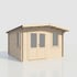 Power 14x14 Chalet Log Cabin 28mm Doors Left