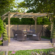 Power 14x14 Wooden Pergola