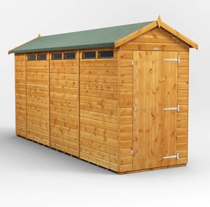 Power 14x4 Apex Security Shed