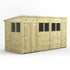 Power 14x6 Premium Pent Wooden Shed Optional Double Doors