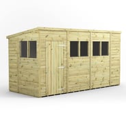 Power 14x6 Premium Pent Wooden Shed