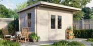 Power 14x8 Pent Log Cabin 28mm