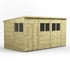 Power 14x8 Premium Pent Wooden Shed Optional Double Doors