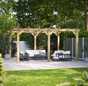 Power 16x14 Wooden Pergola