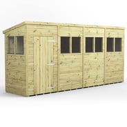 Power 16x4 Premium Pent Wooden Shed