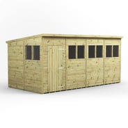 Power 16x8 Premium Pent Wooden Shed