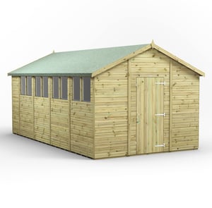 Power 18x10 Premium Apex Wooden Shed