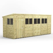 Power 18x6 Premium Pent Wooden Shed