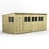 Power 18x8 Premium Pent Wooden Shed Optional Double Doors