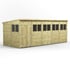 Power 20x8 Premium Pent Wooden Shed Optional Double Doors