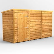 Power 12x4 Windowless Overlap Pent Wooden Shed