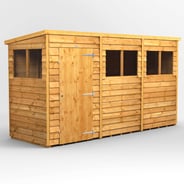 Power 12x4 Overlap Pent Wooden Shed